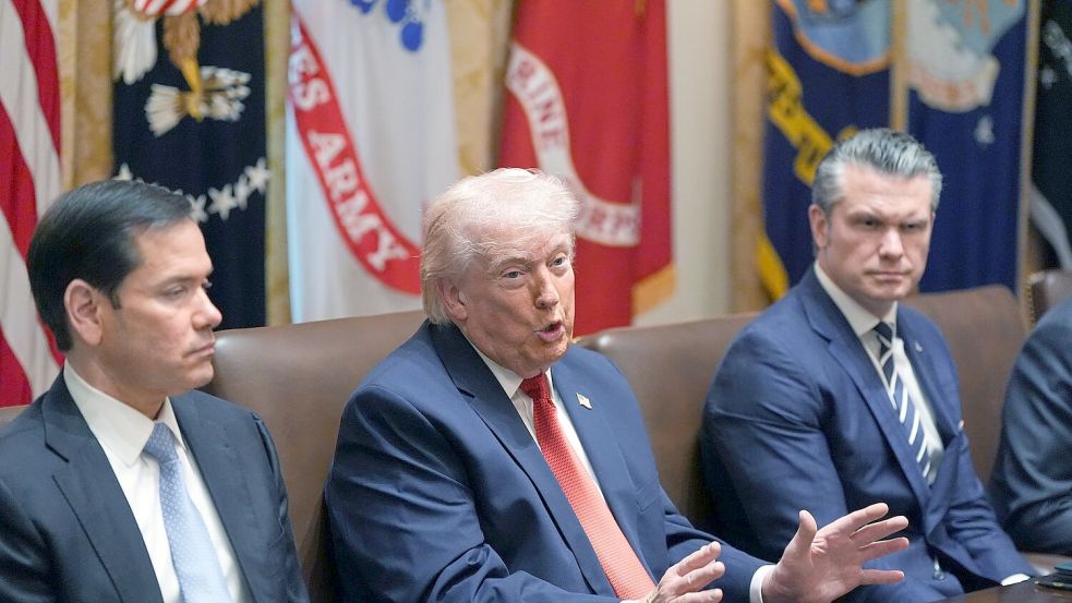 US-Präsident Trump droht dem Iran. Foto: Alex Brandon