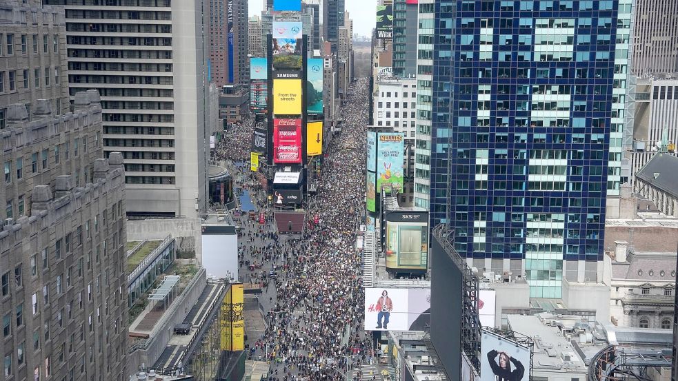 Straßen in New York waren voller Demonstranten. Foto: Adam Gray