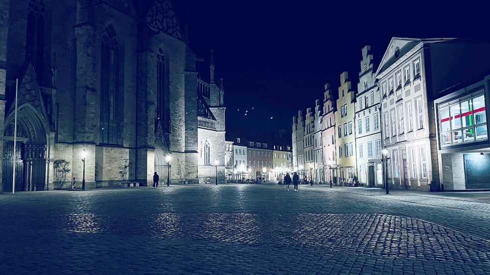 Im Osnabrücker Rathaus am Markt diskutiert die Grünen-Ratsfraktion am 13. April den Stand auf dem Weg zur Klimaneutralität. Foto: Jörg Sanders