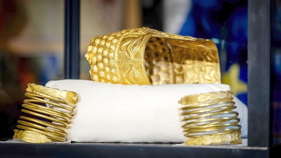 Der Goldhelm aus fast reinem Gold gilt als Kulturgut von unschätzbarem Wert und Symbol für die Geschichte Rumäniens. Foto: Sem Van Der Wal