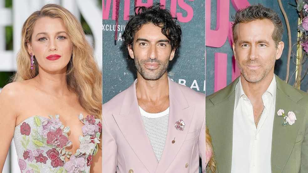 Vorwürfe von Blake Lively (links) gegen Justin Baldoni (Mitte) wurden abgewiesen. (Archivbilder) Foto: Uncredited/AP/dpa