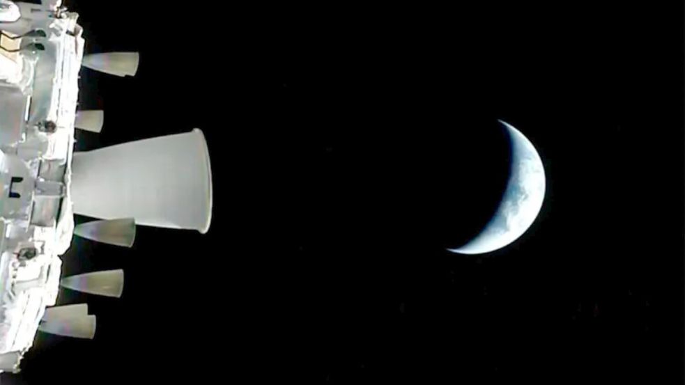 Vier Menschen sind mit „Orion“ auf dem Weg in Richtung Mond. Foto: -