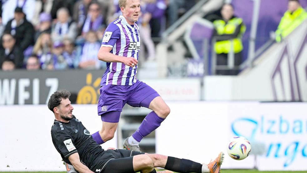 Erzielte das 1:0 für den VfL: Innenverteidiger Niklas Wiemann. Foto: Michael Titgemeyer