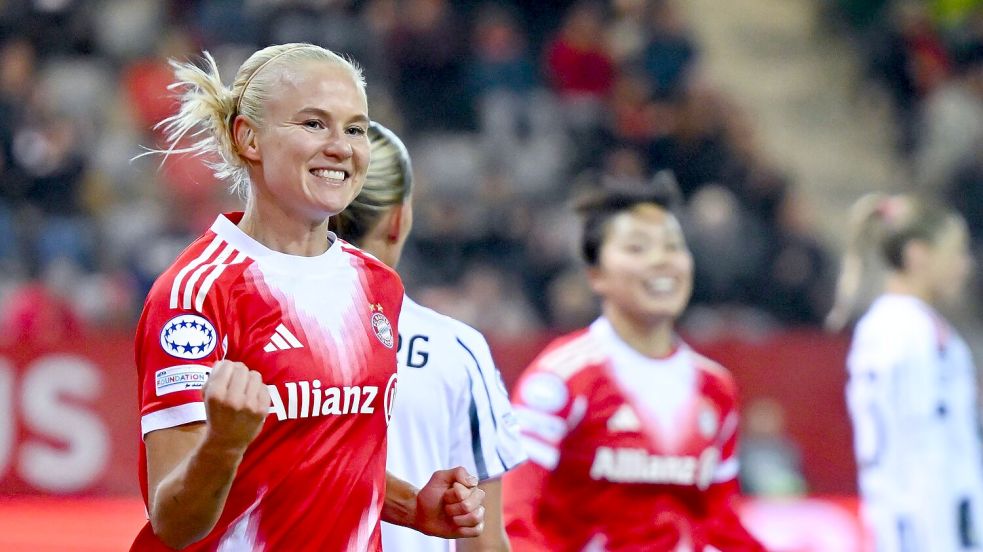 Torschützin vom Dienst: Münchens Pernille Harder. (Archivbild) Foto: Sven Hoppe