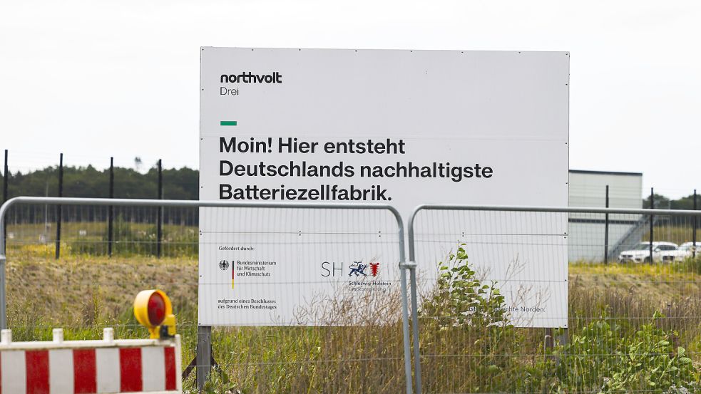Baustelle Batteriefabrik Northvolt Foto: dpa
