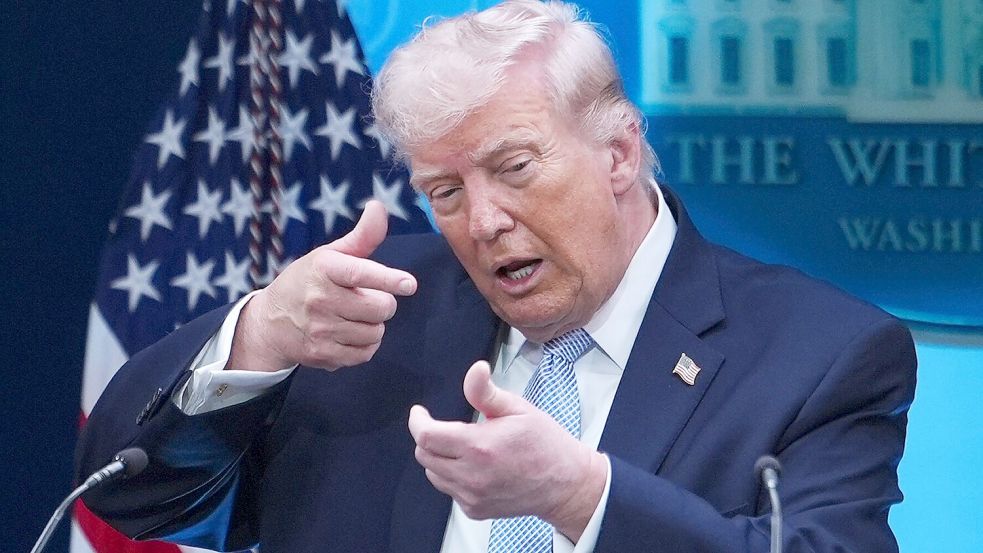 Wählt wieder einmal drastische Worte, um dem Iran zu drohen - US-Präsident Trump. Foto: Julia Demaree Nikhinson