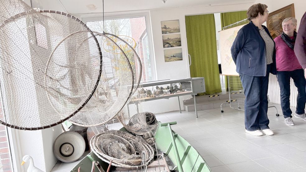 Blick in den Ausstellungsraum des Schlickmuseums in Riepe. Foto: Christin Wetzel