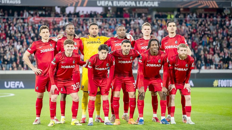 Der SC Freiburg steht erstmals in einem Europapokal-Viertelfinale. (Archivbild) Foto: Silas Stein