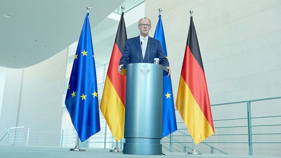 Der Weg zum Frieden im Iran ist kein einfacher, betont Kanzler Friedrich Merz. Foto: Michael Kappeler/dpa