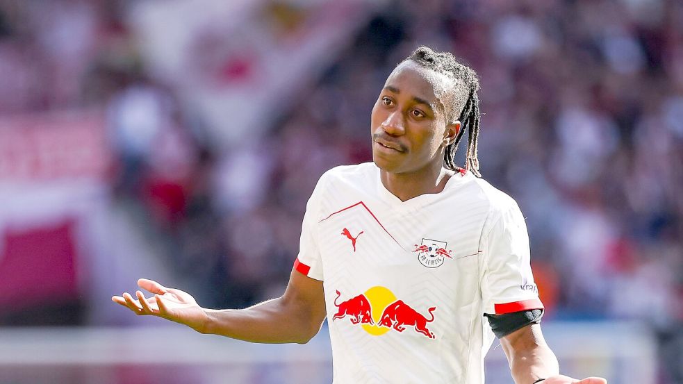 Yan Diomande erlöste Leipzig mit der Führung. Foto: Jan Woitas