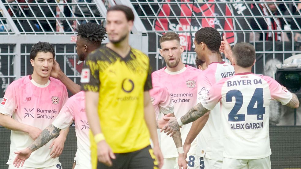 Andrich jubelt nach seinem Fernschuss zur 1:0-Führung. Foto: Bernd Thissen