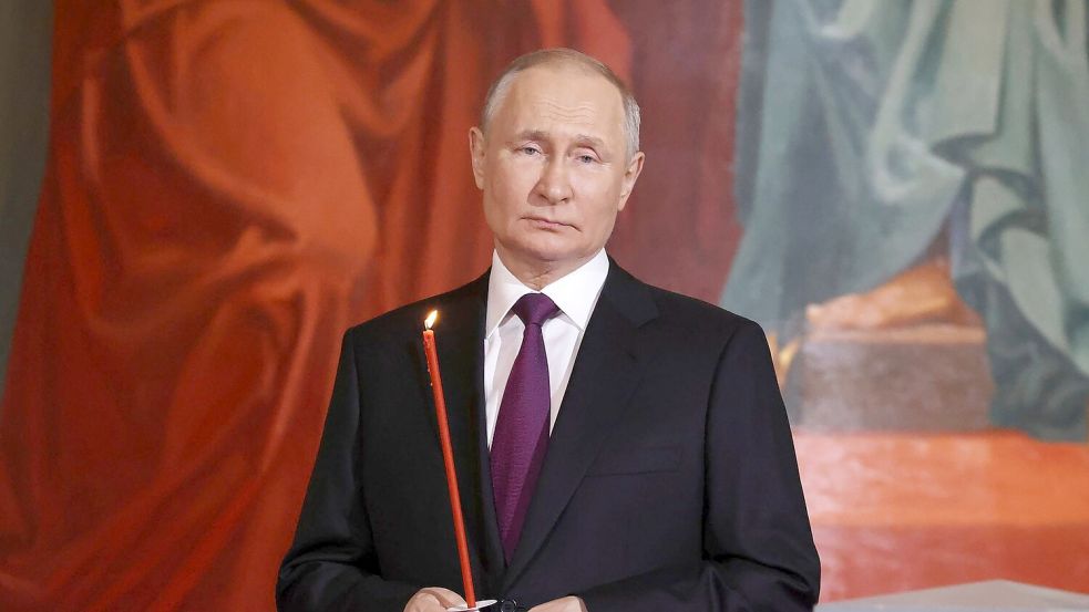 Kremlchef Putin hatte verfügt, dass für 32 Stunden die Waffen bis Mitternacht Ortszeit am Sonntag schweigen sollen. (Archivbild) Foto: Sergei Karpukhin/Pool Sputnik Kr