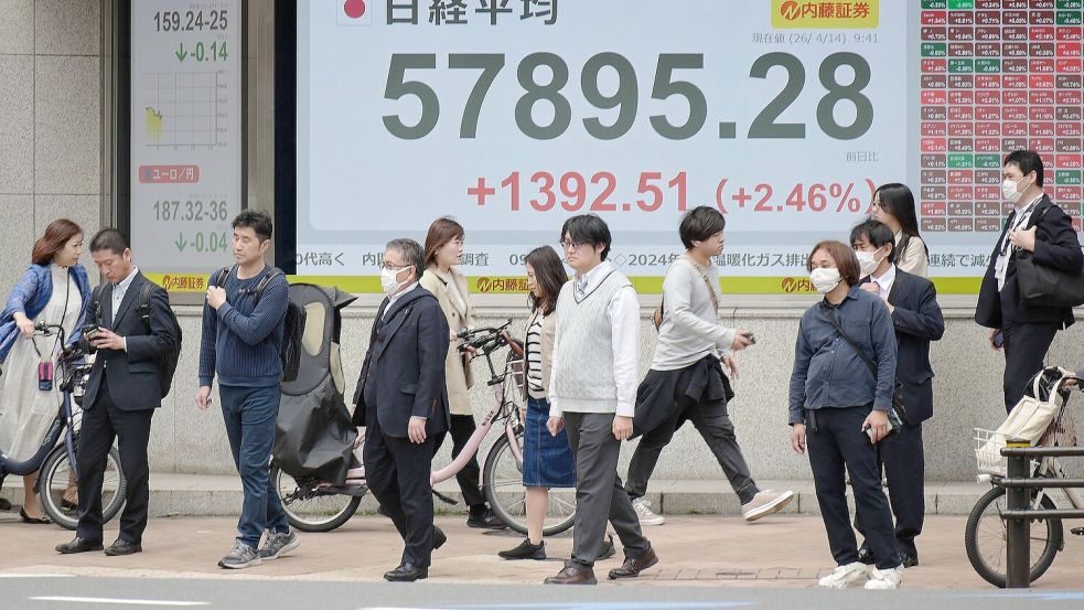 Der japanische Leitindex Nikkei 225 ist positiv in den Handelstag gestartet. Foto: Eugene Hoshiko