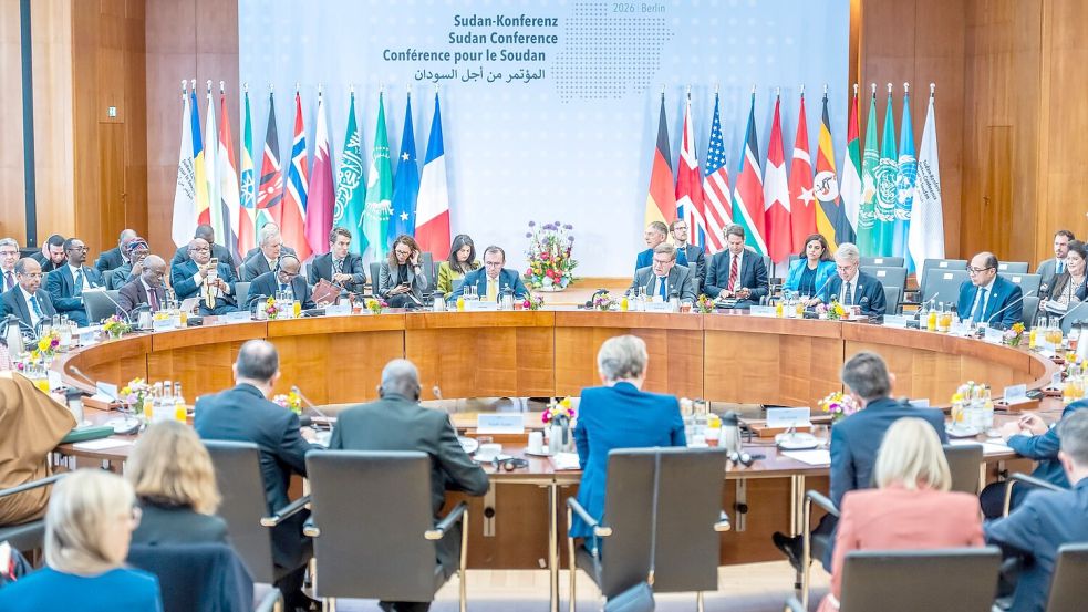Auf der dritten internationalen Sudan-Konferenz geht es unter anderem um Zusagen für die Finanzierung humanitärer Hilfe. Foto: Michael Kappeler/dpa