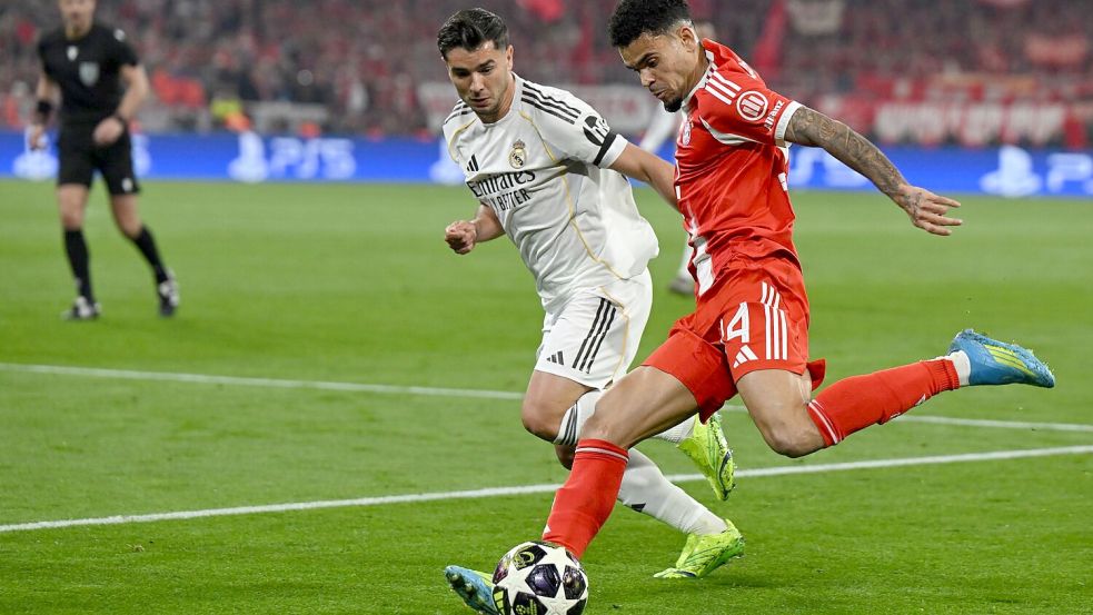 Luis Diaz erlöst den FC Bayern. Foto: Sven Hoppe