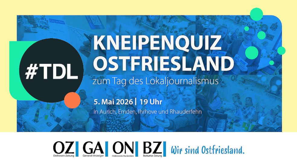 Zum Tag des Lokaljournalismus finden Kneipenquiz-Abende in Ostfriesland statt. Grafik: Malchus