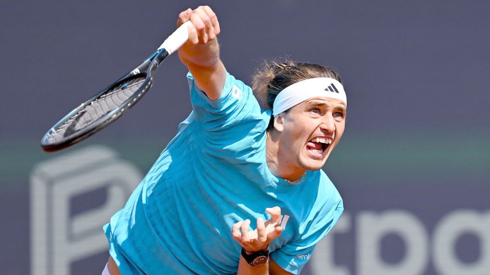 Alexander Zverev in Aktion bei den BMW Open von München. Foto: Sven Hoppe