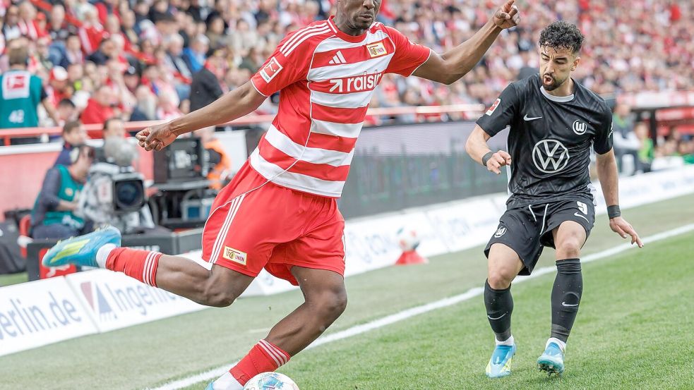 Unions Ilyas Ansah vergab vor allem in der ersten Halbzeit einige Großchancen. Foto: Andreas Gora