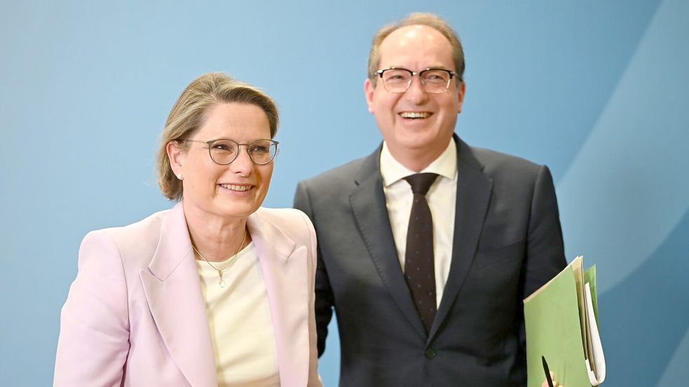 Details des Entwurfs stimmten vor allem Bundesjustizministerin Stefanie Hubig (SPD) und Bundesinnenminister Alexander Dobrindt (CSU) miteinander ab. Foto: Markus Lenhardt