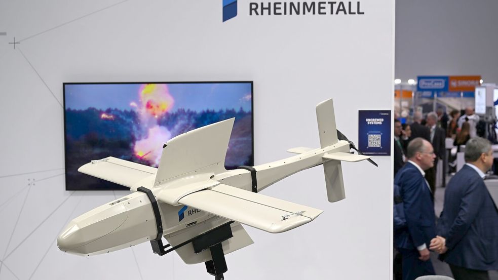 Rheinmetall hatte die Drohne vom Typ FV-014 neu entwickelt. (Archivbild) Foto: Wolf von Dewitz/dpa