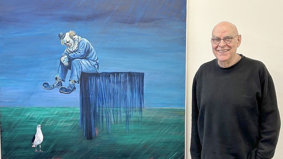 Spaßvogel hat Hannes Bartels dieses Werk genannt. Dem Betrachter lässt er dabei offen, wer der Spaßvogel sein soll. Foto: Rebecca Schröder