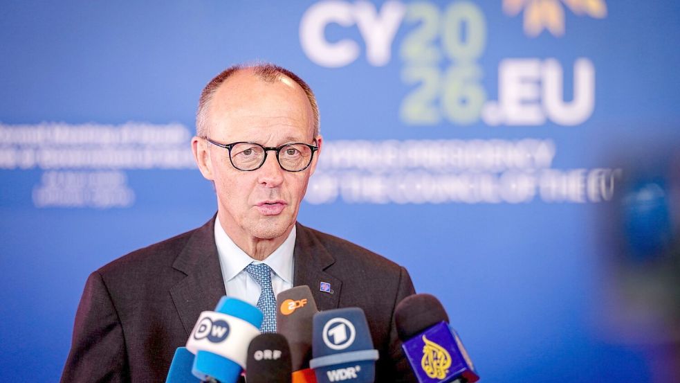Merz macht zum Beginn des EU-Gipfels eine klare Ansage zum Haushalt. Foto: Kay Nietfeld/dpa