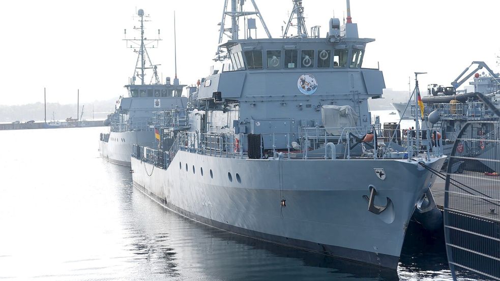 Die Minenjagdboote der Marine sind in Kiel stationiert. (Archivbild) Foto: Marcus Brandt/dpa