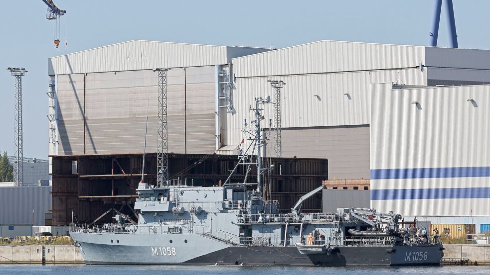 Die Deutsche Marine verlegt vorsorglich ein Minenjagdboot Richtung Naher Osten. Foto: Bernd Wüstneck