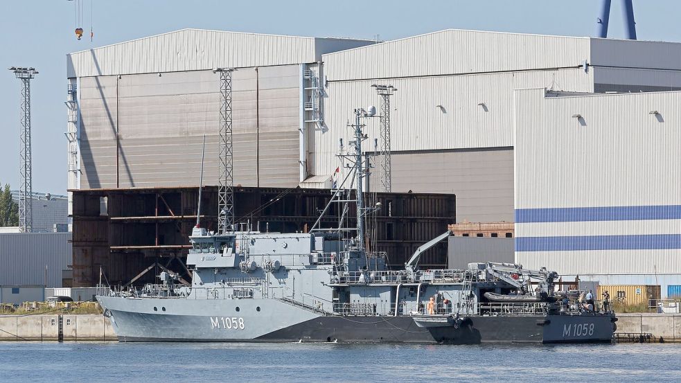 Das Minenjagdboot „Fulda“ soll demnächst ins Mittelmeer verlegt werden. (Archivbild) Foto: Bernd Wüstneck