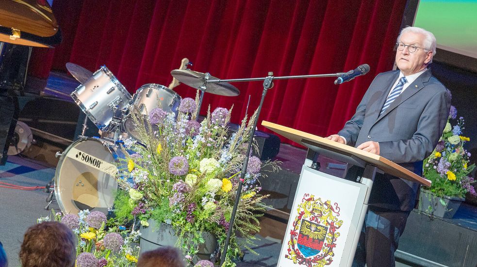 Frank-Walter Steinmeier war zu Gast in Emden. Foto: Klaus Ortgies