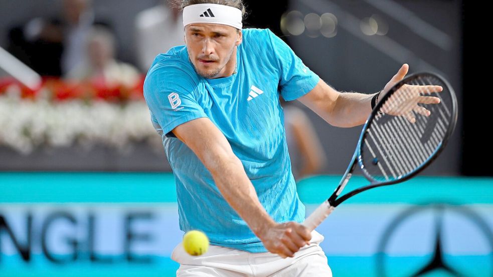Alexander Zverev erreicht in Madrid das Viertelfinale. Foto: Oscar Manuel Sanchez