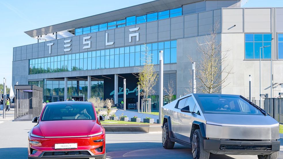 Der US-Elektroautobauer Tesla hat den Krankenstand in der Fabrik in Grünheide bei Berlin reduziert. (Archivbild) Foto: Patrick Pleul