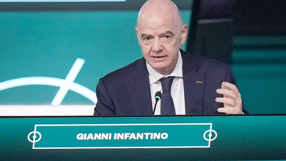 FIFA-Präsident Gianni Infantino spricht beim Kongress des Fußball-Weltverbandes. Foto: Darryl Dyck