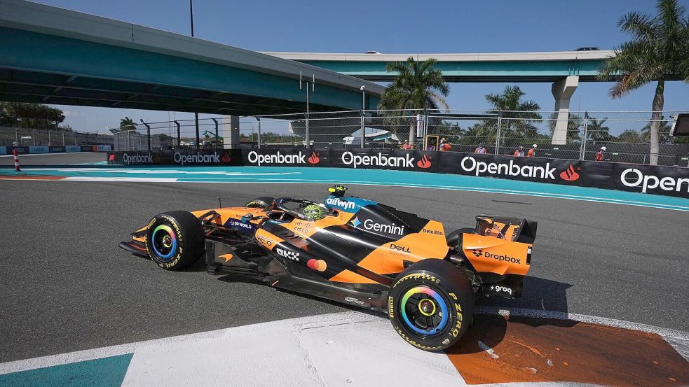Lando Norris steht in der Sprint-Qualifikation ganz vorne. Foto: Rebecca Blackwell