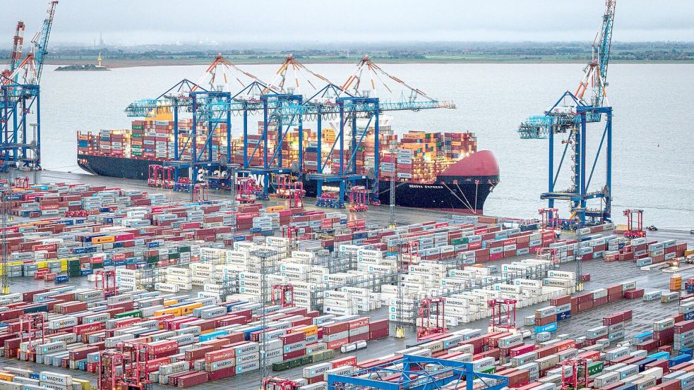 Nach der Ankunft des ersten Vollcontainerschiffs in Bremen wurde der Bau des Containerhafens in Bremerhaven vorbereitet. (Archivbild) Foto: Sina Schuldt