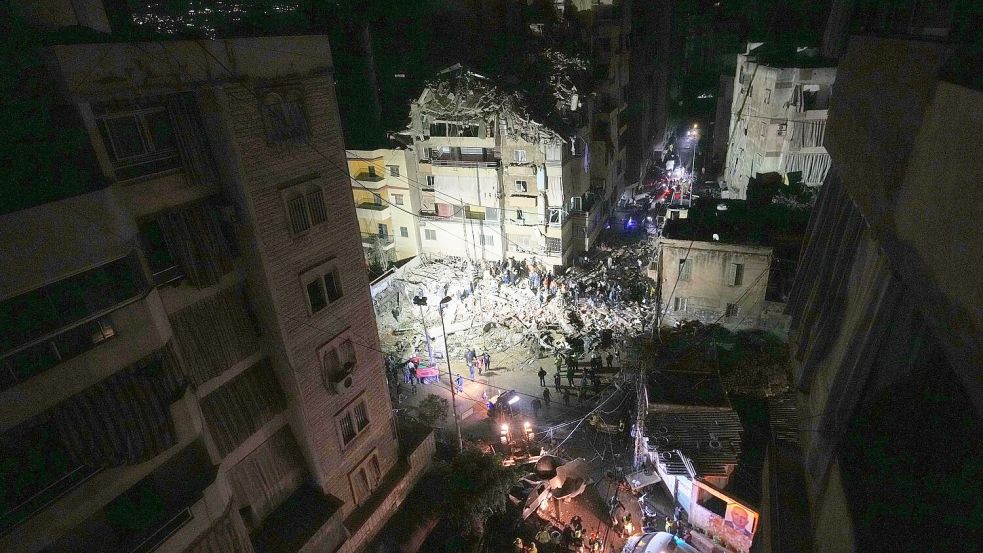 Erstmals seit Beginn der Waffenruhe greift Israel in der libanesischen Hauptstadt Beirut Ziele mutmaßlicher Hisbollah-Kämpfer an. Foto: Hassan Ammar