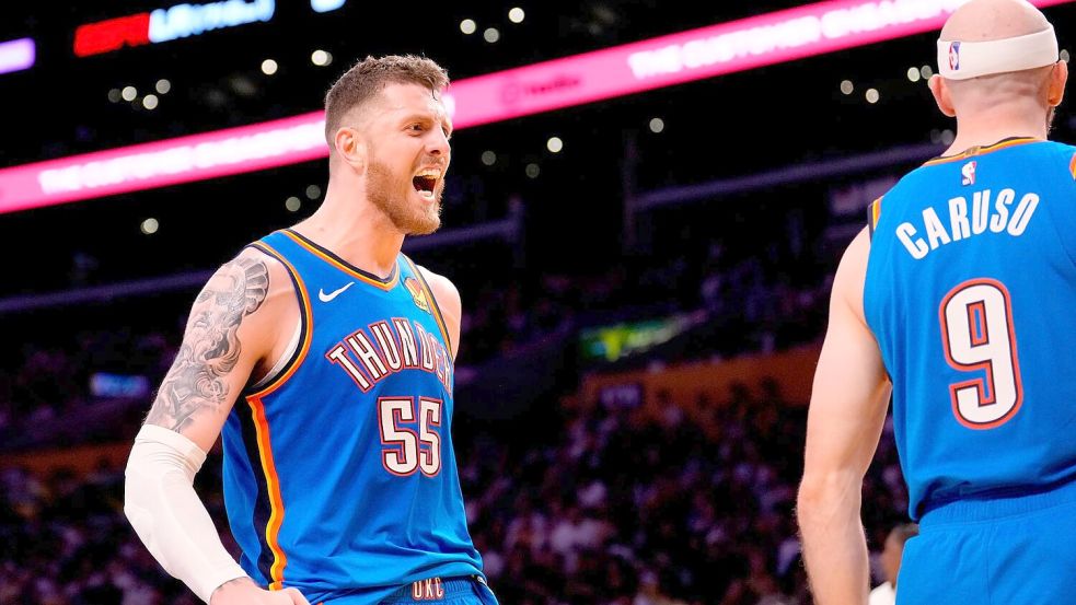Mit den Oklahoma City Thunder weiter auf Erfolgskurs: Isaiah Hartenstein. Foto: Mark J. Terrill