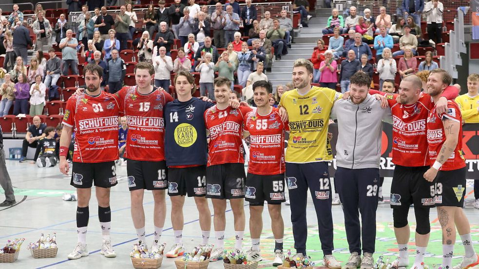 „Time to say goodbye“: Diese Spieler werden den OHV Aurich nun verlassen. Der Neuaufbau wird schwer. Fotos: Wilfried Gronewold