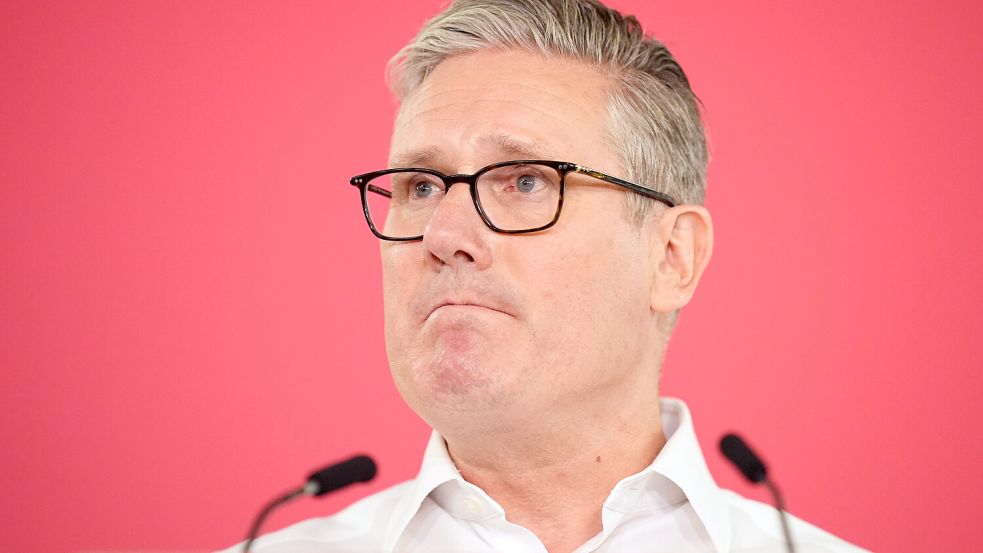 Nach dem Wahldebakel für Labour: Starmer hält Rede Foto: PA Wire