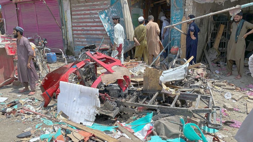 Der Grund für die Explosion im Verwaltungsbezirk Serai Naurang war zunächst unklar. Foto: Farhat Ullah