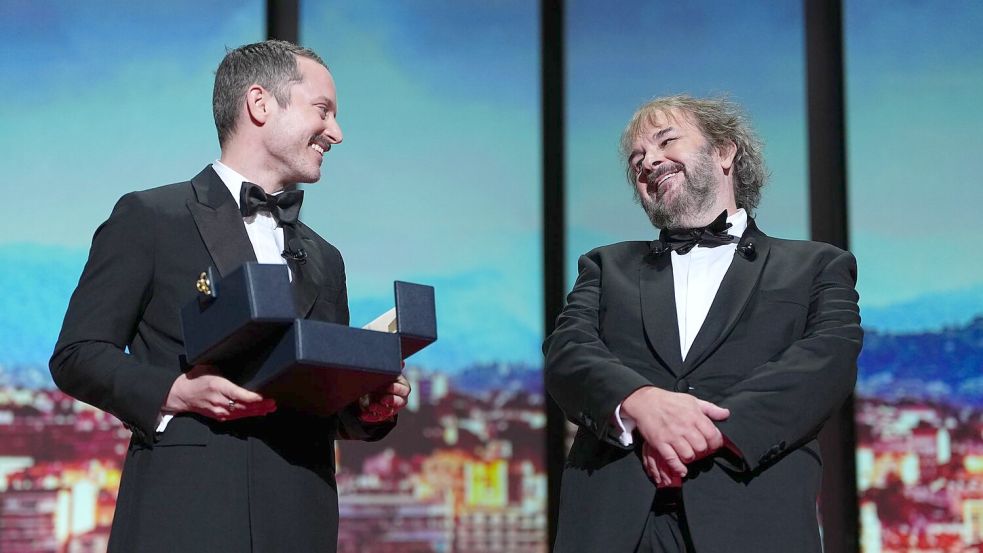 Elijah Wood hielt die Laudatio auf Peter Jackson. Foto: Scott A Garfitt