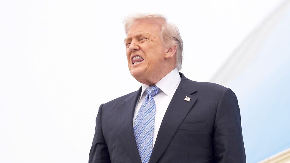 Trump droht dem Iran erneut mit Zerstörung, sollte dieser nicht schnell handeln. (Archivbild) Foto: Mark Schiefelbein