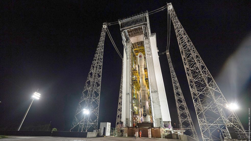 Eine Vega-C-Rakete nahm den Satelliten an Bord. Foto: J Georget/Esa/dpa
