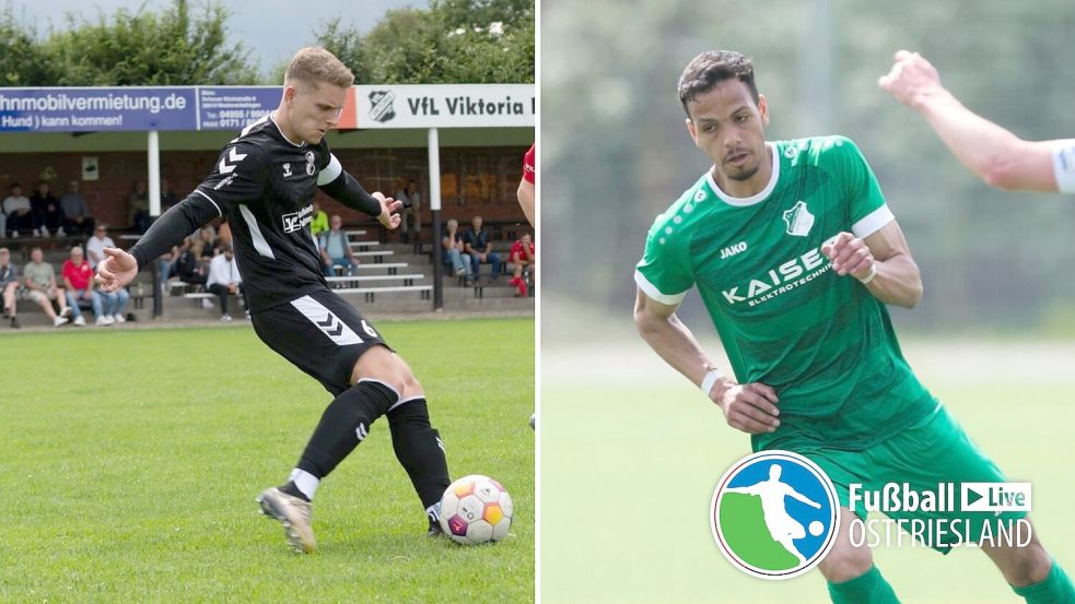 Der VfL Viktoria Flachsmeer (links) gastiert am Donnerstagabend in Neermoor (grünes Trikot). Fotos: Doden/Emden
