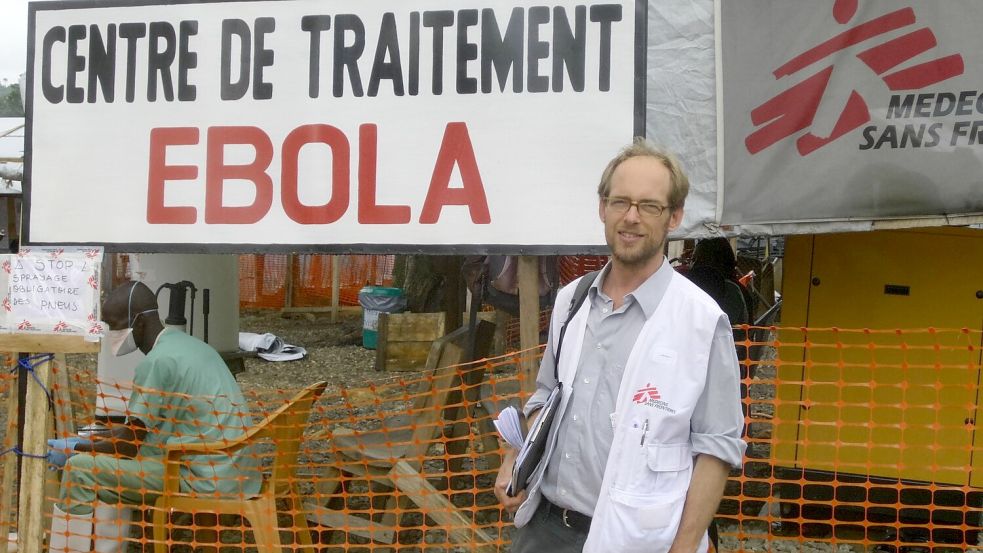 Maximilian Gertler war für die Ärzte ohne Grenzen schon mehrfach im Ebola-Einsatz (Handout) Foto: Medecins sans Frontieres/dpa