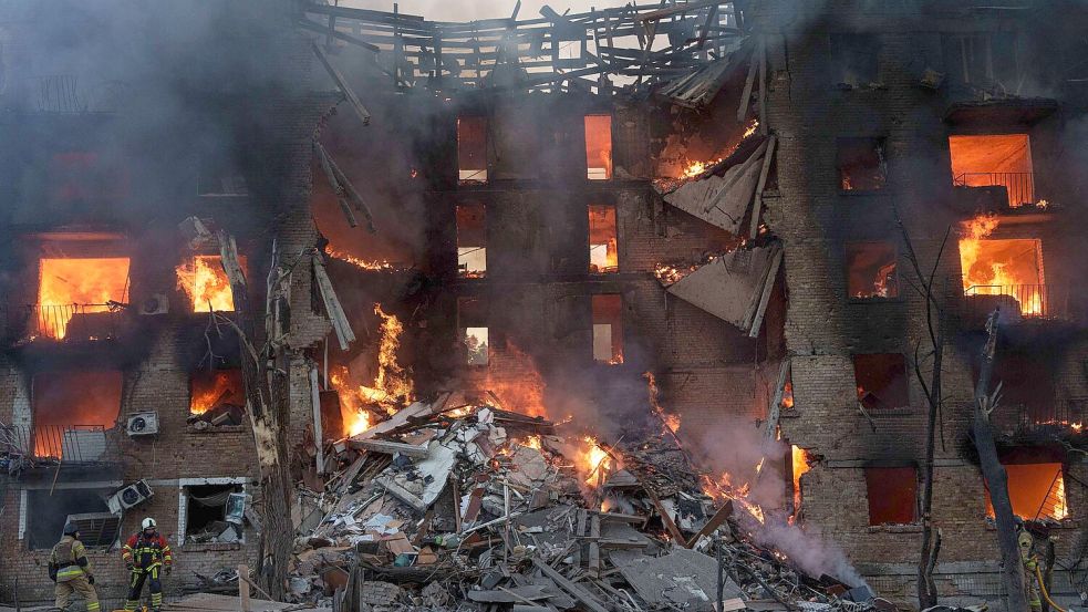 Russland spricht von einem Vergeltungsschlag für die ukrainischen Angriffe auf zivile Infrastruktur. Foto: Evgeniy Maloletka