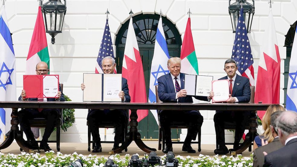 Trump will, dass noch mehr Länder beitreten (Archivbild). Foto: Alex Brandon/AP/dpa