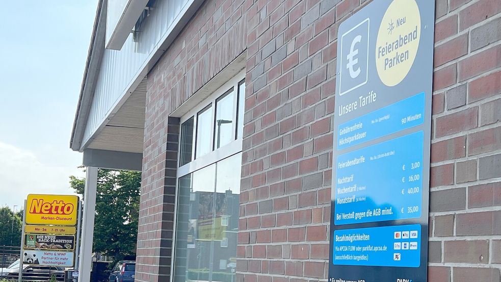 Netto vermietet über das „Feierabendparken“ ab sofort Stellplätze an seiner Filiale an der Wallinghausener Straße in Aurich. Foto: Volker Altrock