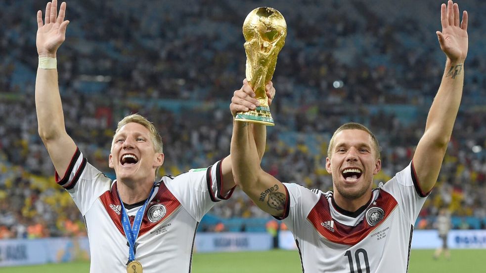 Schweini und Poldi waren lange Zeit das Traum-Duo der Nationalmannschaft. (Archivbild) Foto: Andreas Gebert