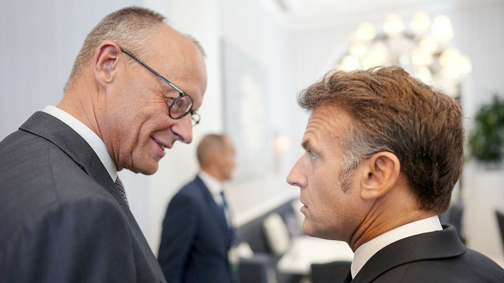 Merz und Macron starten beim EU-Westbalkan-Gipfel eine gemeinsame Initiative. Foto: Kay Nietfeld/dpa